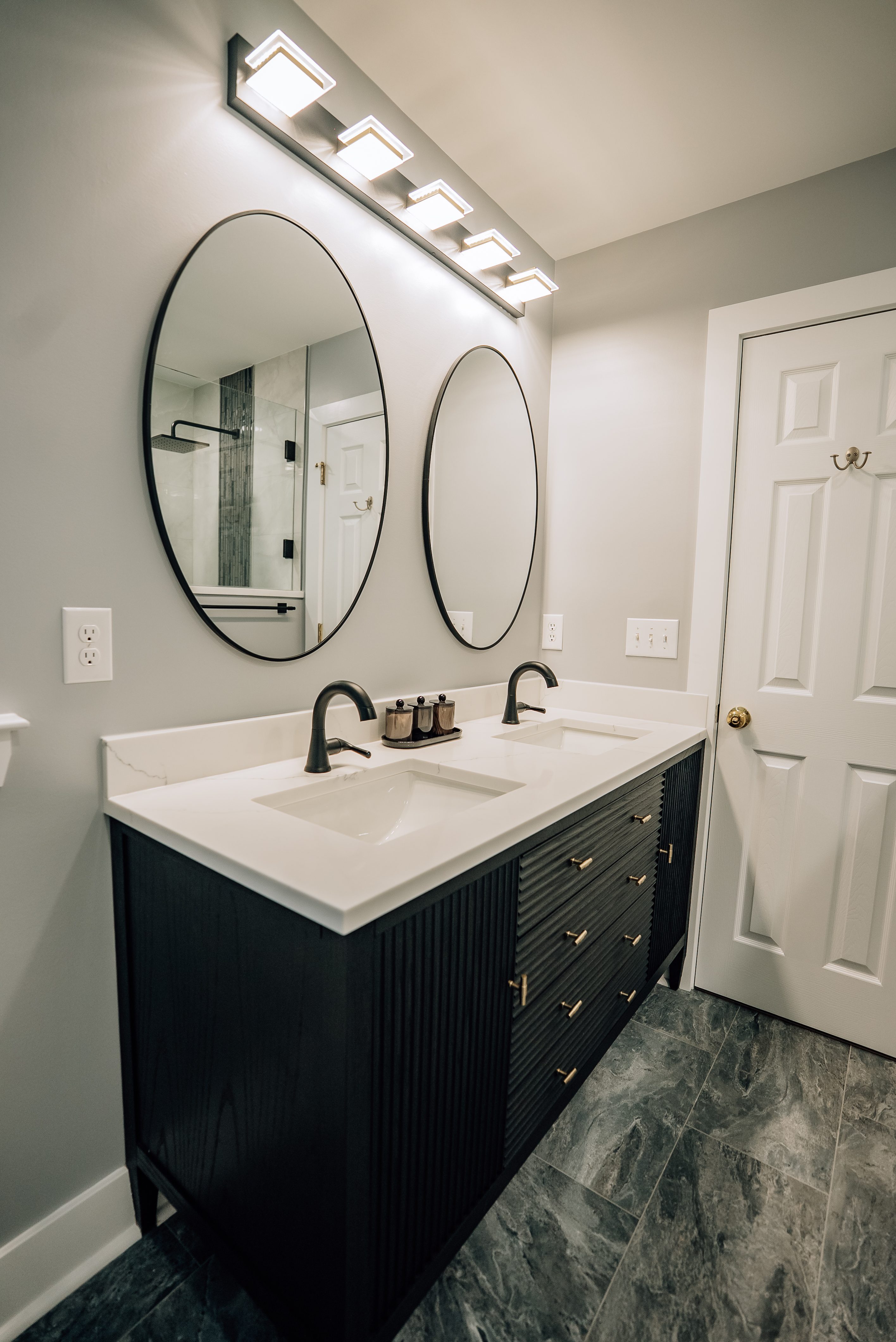 Contemporary Black Double Vanity