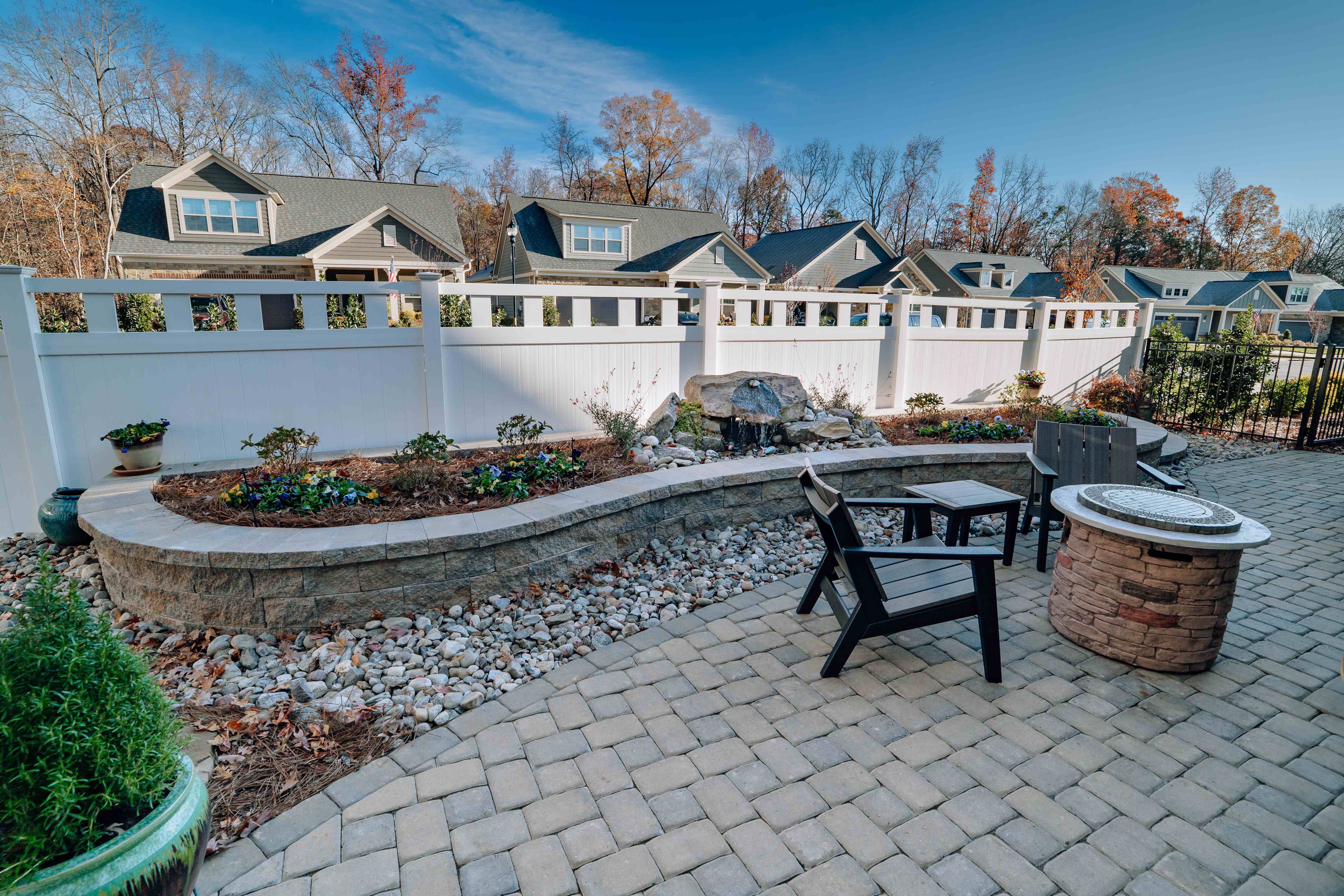 Stunning Backyard with Fire Pit
