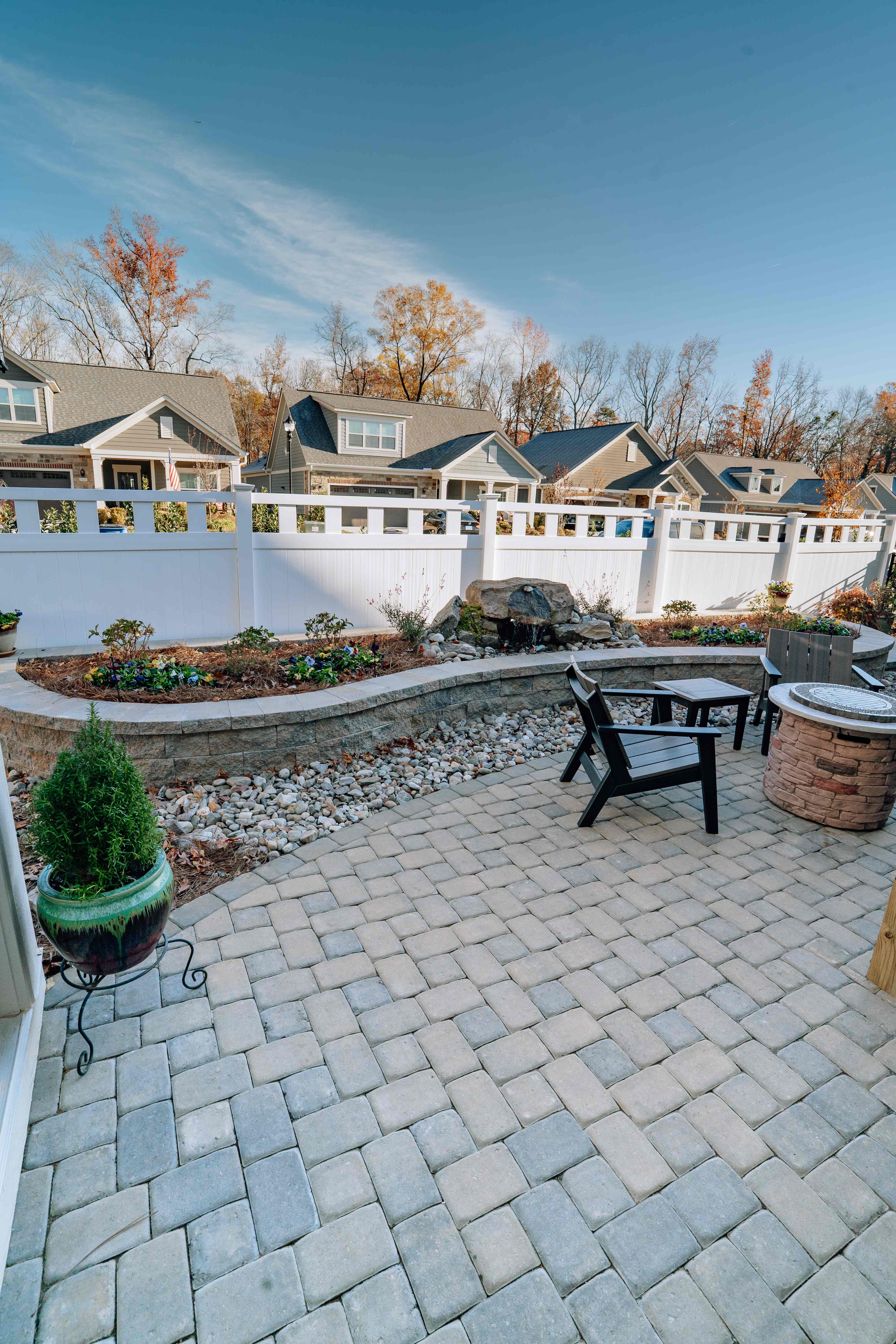 Paver Patio with Fire Pit